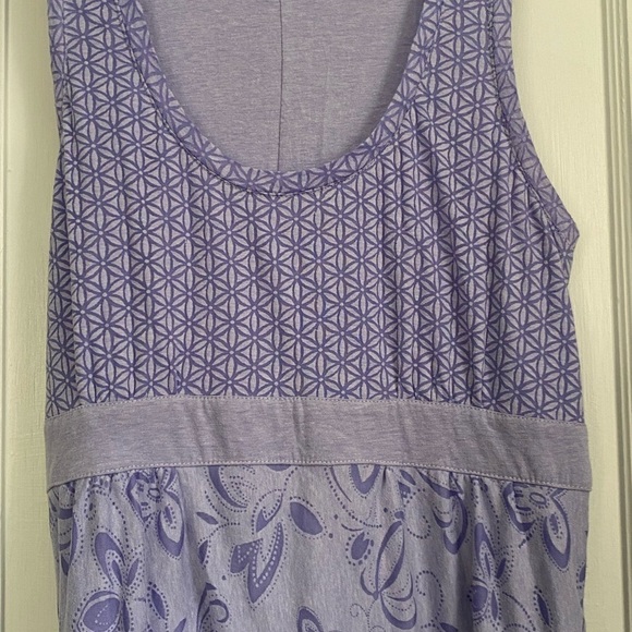 Athleta Vyasa Sleeveless Layered knee Length Scoopneck  Flower Dress Sz: Medium - Picture 5 of 11